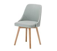 OZSSLJJ Kitchen Dining Chair,for Hotel Negotiation Front Desk Computer Chair Technology Cloth Solid Wood Lounge Chair Kitchen Chair(Gray-Green)