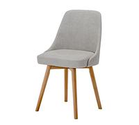 OZSSLJJ Kitchen Dining Chair,for Hotel Negotiation Front Desk Computer Chair Technology Cloth Solid Wood Lounge Chair Kitchen Chair(Light Gray)