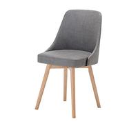 OZSSLJJ Kitchen Dining Chair,for Hotel Negotiation Front Desk Computer Chair Technology Cloth Solid Wood Lounge Chair Kitchen Chair(Dark Gray)