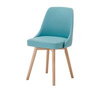 OZSSLJJ Kitchen Dining Chair,for Hotel Negotiation Front Desk Computer Chair Technology Cloth Solid Wood Lounge Chair Kitchen Chair(Turquoise Green)