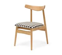 OZSSLJJ Kitchen Dining Chairs,Cloth Solid Wood Backrest Leisure Desk Home Use Negotiate Computer Chair(D,Wood Color)