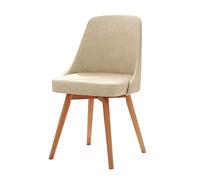 OZSSLJJ Kitchen Dining Chairs,Cloth Waterproof Oil-Proof Reception Chair Western Restaurant Dorm Room Computer Chair(White)