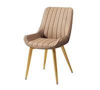 OZSSLJJ Kitchen Dining Chairs,Home Use Backrest Leisure Negotiate Western Restaurant Milk Tea Shop Counter Chair(Camel)