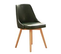 OZSSLJJ Kitchen Dining Chairs,Leather Backrest Home Use Study Bedroom Balcony Cafe Milk Tea Shop Corner Chair(Dark Green)