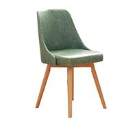 OZSSLJJ Kitchen Dining Chairs,Leather Backrest Home Use Study Bedroom Balcony Cafe Milk Tea Shop Corner Chair(Jade Green)