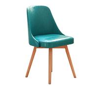 OZSSLJJ Kitchen Dining Chairs,Leather Backrest Home Use Study Bedroom Balcony Cafe Milk Tea Shop Corner Chair(Blue)