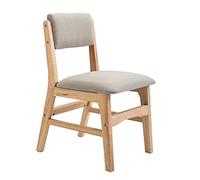 OZSSLJJ Kitchen Dining Chairs,Linen Backrest Home Use Computer Bedroom Study Hotel Balcony Retro Lounge Chairs(Beige,A)