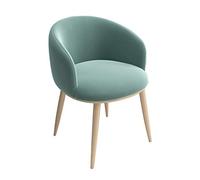 OZSSLJJ Metal Legs Living Room Chairs,for Dining Room Hotel Dorm Room Restaurant Bedroom Corridor Balcony Soft Velvet Dining Chair(Green)