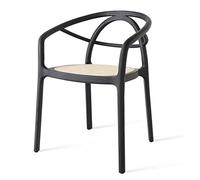 OZSSLJJ Nordic Style Wooden Dining Chairs with Rattan Seat - Simple Kitchen Side Chair for Restaurant and Home Dining Room