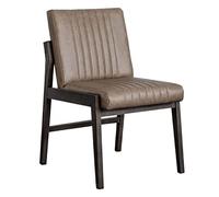 OZSSLJJ Retro Leather Dining Chairs with Solid Wood Frame - Stylish Kitchen & Living Room Side Chairs for Study and Leisure