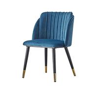 OZSSLJJ Soft Velvet Dining Chair,Backrest Home Dining Chair Nail Art Make Up Negotiate Balcony Patio Metal Feet Flannel Chair