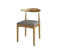 OZSSLJJ Soft Velvet Dining Chair,Cafe Wrought Iron Sturdy Metal Legs for Dining Room Hotel Household Desk Chair(Gray)