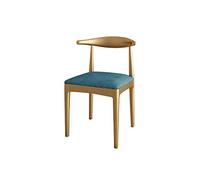 OZSSLJJ Soft Velvet Dining Chair,Cafe Wrought Iron Sturdy Metal Legs for Dining Room Hotel Household Desk Chair(Blue1)