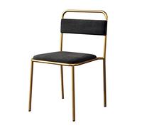 OZSSLJJ Soft Velvet Dining Chair,Flower Shop Industrial Wind Leisure Wrought Iron Coffee Restaurant Reception Chair(Dark Green)