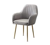 OZSSLJJ Soft Velvet Dining Chair,Hotel Wedding Banquet Bedroom Living Room Make up Nail Art Electroplated Titanium Backrest Chair