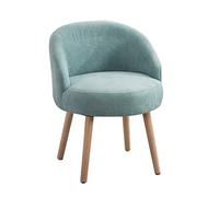 OZSSLJJ Soft Velvet Dining Chair,Lazy Cloth Leisure Small Sofa Backrest Chair Balcony Bedroom Living Room Reception Chair(Blue)