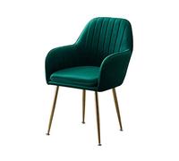 OZSSLJJ Soft Velvet Dining Chair,Make up Nail Art with Backrest Armchair Banquet Hotel Negotiate Balcony Meeting Room Chair(Green)