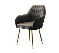 OZSSLJJ Soft Velvet Dining Chair,Make up Nail Art with Backrest Armchair Banquet Hotel Negotiate Balcony Meeting Room Chair(Dark Gray)