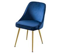 OZSSLJJ Soft Velvet Dining Chair,Nail Art Make Up Dressing Stage Home Use Leisure Study Metal Legs Living Room Chair