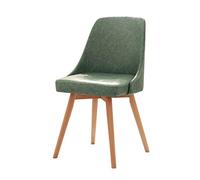 OZSSLJJ Wooden Legs Backrest Chair Dormitory Desk Make up Nail Art Milk Tea Shop Home Use Computer Chair(Green)