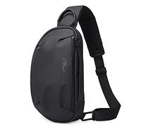 OZUKO Casual Sling Bag, Sac à Bandoulière Homme Sac Epaule Imperméable Sac de Poitrine avec Chargement USB pour Cyclisme, Aventure, Voyage,Sport (Noir)