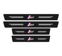 OZWALN 4 Pièces Voiture Autocollant de Protection de Seuil Porte pour Peugeot 207 Fiber de Carbone Plinthes Plaques Seuil Porte