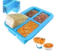 Ozwen Grand plateau de congélation en silicone de 1 tasse avec couvercle, préparation facile des repas grâce au récipient à souper, moule de congélation et stockage des aliments pour sauce, bouillon