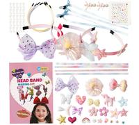 OZXVXZO Kit de Fabrication de Bandeaux pour Filles,Accessoires de Cheveux DIY pour Filles,Serre-tête Bricolage, Bandeau Artisanat, Bricolage Cadeau,Cadeaux de Noël