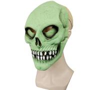 OZXVXZO Masque Horreur, Halloween Effrayant Latex Squelette Masque pour Halloween Cosplay et Fêtes de Carnaval - Vert