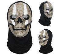 OZXVXZO Masques d'halloween,Masque Effrayant Latex Masque,Horreur Masque d'halloween,Masque de Crâne d'Halloween,Convient aux Fêtes d'halloween et aux Mascarades, Accessoires de Cosplay(Demi-Visage)