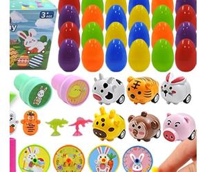 OZXVXZO Oeufs de Pâques Jouet Cadea Anniversaire Enfant, Petit Cadeau Anniversaire Enfants Invites, Pâques Assortiment de Jouets pour Enfant,Pinata Remplissage, School Award