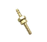OZXZH 2 PCS 4mm Tuyau Barb Equal Cloison Laiton Barbelé Tube Raccord De Tuyau Coupleur Connecteur Adaptateur for Carburant Gaz Eau(4mm)