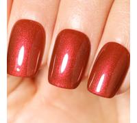 Ozzeal Vernis Semi Permanent Pailleté, Rouge Perle Pailleté Gel Nail Polish Paillettes Scintillantes Vernis Gel UV Automne Hiver Vernis À Ongles Gels Soak Off Led UV Nail 15ML