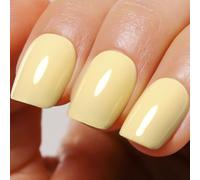 Ozzeal Vernis Semi Permanent Pastel, 15ml Jaune Beurre Pâle Gel Nail Polish Art Démarrage Manucure Vernis À Ongles Gels Soak Off Led UV Printemps Été Vernis Gel UV DIY Nail Kit De Démarrage
