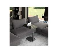 Ozzio SERVUS Table Dinette en Marbre Sahara Noir avec piètement en Métal Graphite