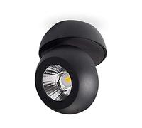 OZZKI Encastré Européen et Beau Spotlight Spotlight Multi-Head Adjustable Mount Downlight ÉPI Corridor Anti-Glaire en Aluminium de lumière du plaf Intégré (Color : Noir, Taille : Single Head)