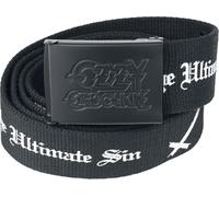 Ozzy Osbourne Logo Unisexe Ceinture noir 100% Polyester