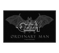 Ozzy Osbourne - Rock Off officially licensed products Ozzy Osbourne Patch Ordinary Man Logo Nouveau Officiel Noir Woven Sew On Size Accessory Size