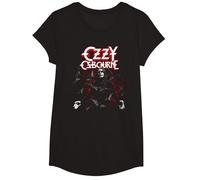 Ozzy Osbourne Ozzy with Bats T-Shirt, Fille, Noir, L