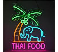 Ozzyr enseigne de barre au néon LED « THAI FOOD » pour un restaurant thaïlandais de cuisine, magasin d'alimentation d'Asie du Sud-Est