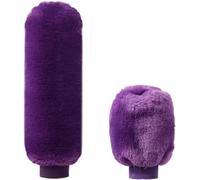 Ozzyr Housses de poignée frein à main voiture en peluche pour l'hiver, douces et chaudes(Violet)