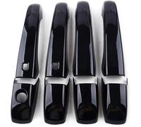 Ozzyr Poignées de porte extérieures gauches, 4 paires, noir brillant, pour Grand pour Cherokee 2011-2019, accessoires