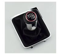 Ozzyr Pommeau de levier pour vitesse manuel en cuir pour voiture, 6 vitesses, MT, botte guêtre, pour B6, livraison directe(Rouge,6 speed)