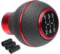 Ozzyr Pommeau de levier pour vitesse universel pour voiture, 5 vitesses, transmission manuelle(Rouge)