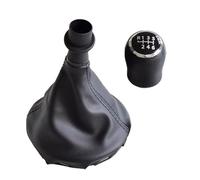 Ozzyr Pour Tranfor Sporter pour Caravelle T5 2003 2004 2005 2006 2007 2008 2009 2010 voiture 6 pour levier de pour vitesse pommeau pour botte en cuir(Noir,6 speed)
