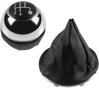 Ozzyr Soufflet de levier pour vitesse pour Fiat 500 500C 2007-2018(2pcs Chrome 5 speed)