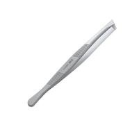 P-02 Pince à sourcils avec étui de protection en PVC Longueur totale 9 cm