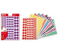 APLI Jeu découverte Gommettes rondes 1872 pièces couleurs assorties