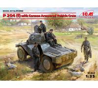 P 204 (F) With German Armoured Vehicle Crew 1:3 5 Plastique Model Kit Icm