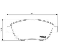 P 23 119 BREMBO Kit de plaquettes de frein, frein à disque pour CITROËN,CITROËN